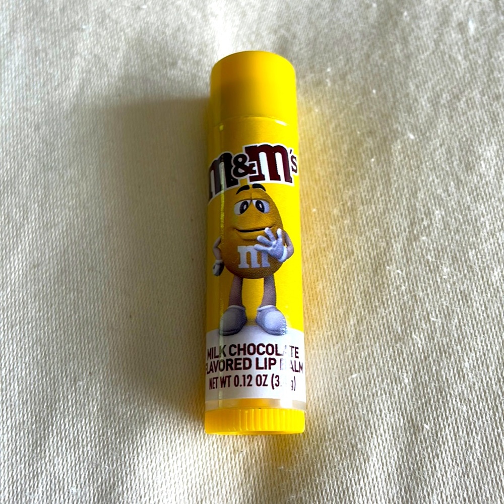 M & M Chocolate flavored lip balm. Nwt